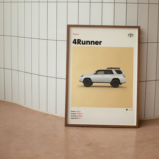 Toyota 4Runner Minimalist Mid-Century Poster