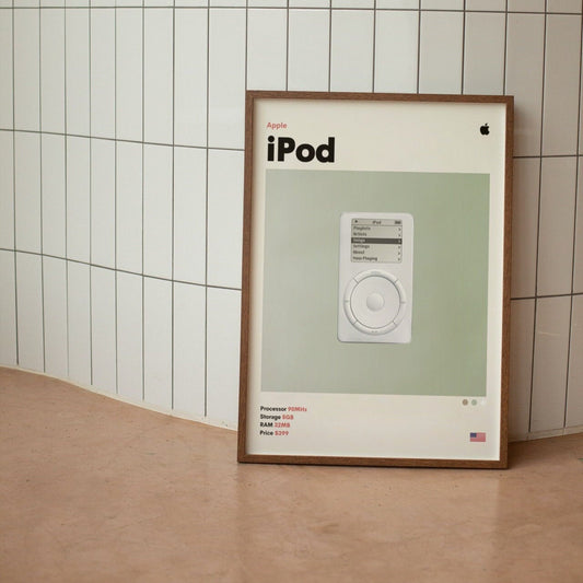 Apple Original iPod Minimalist Mid-Century Poster